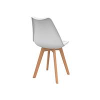 Anabelle chaise scandinave blanche et bois clair