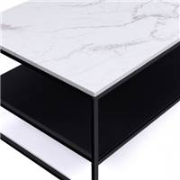 Lacky table basse double plateau effet marbre