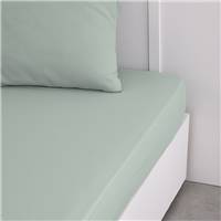Essential drap housse 140x190 23cm coton celadon