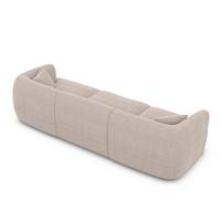 Gankeri canapé 3 places en tissu texturé beige
