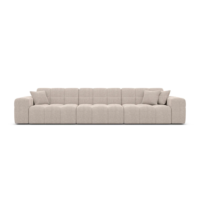 Lodce canapé 4 places en tissu structuré beige