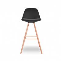 Andrea tabouret de bar scandinave noir H75