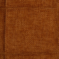 Nancy chaise matelassée marron orange en tissu grosse maille pieds métal