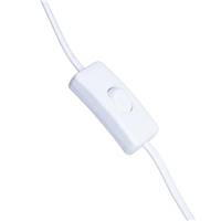 Sorella lampe de table céramique effet marbre beige et abat-jour tissu blanc