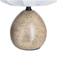 Sorella lampe de table céramique effet marbre gris et abat-jour tissu blanc H25c