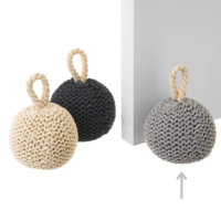 Tresse cale-porte en polyester gris