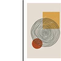 Cotton Tableau imprimé motif cercles 51x71cm