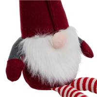 Elf butoir de porte lutin en tissu rouge