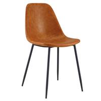 Vladi chaise en cuir synthétique camel