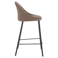 Turin chaise de bar en cuir synthétique marron H65