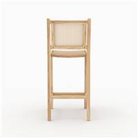 Spike chaise de bar en teck et cannage rotin H66