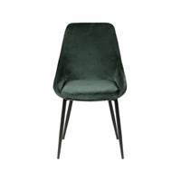 Bari chaise en velours vert sapin