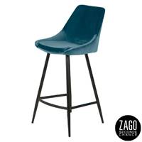 Bari tabouret de bar velours bleu H74