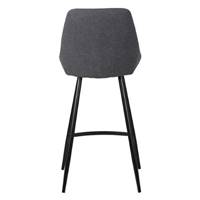 Bari chaise ilôt central tissu gris foncé H67