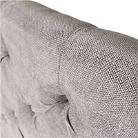 Skye tête de lit tissu gris étain pour lit de180cm