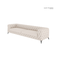 Bali canap 3 places en cuir beige