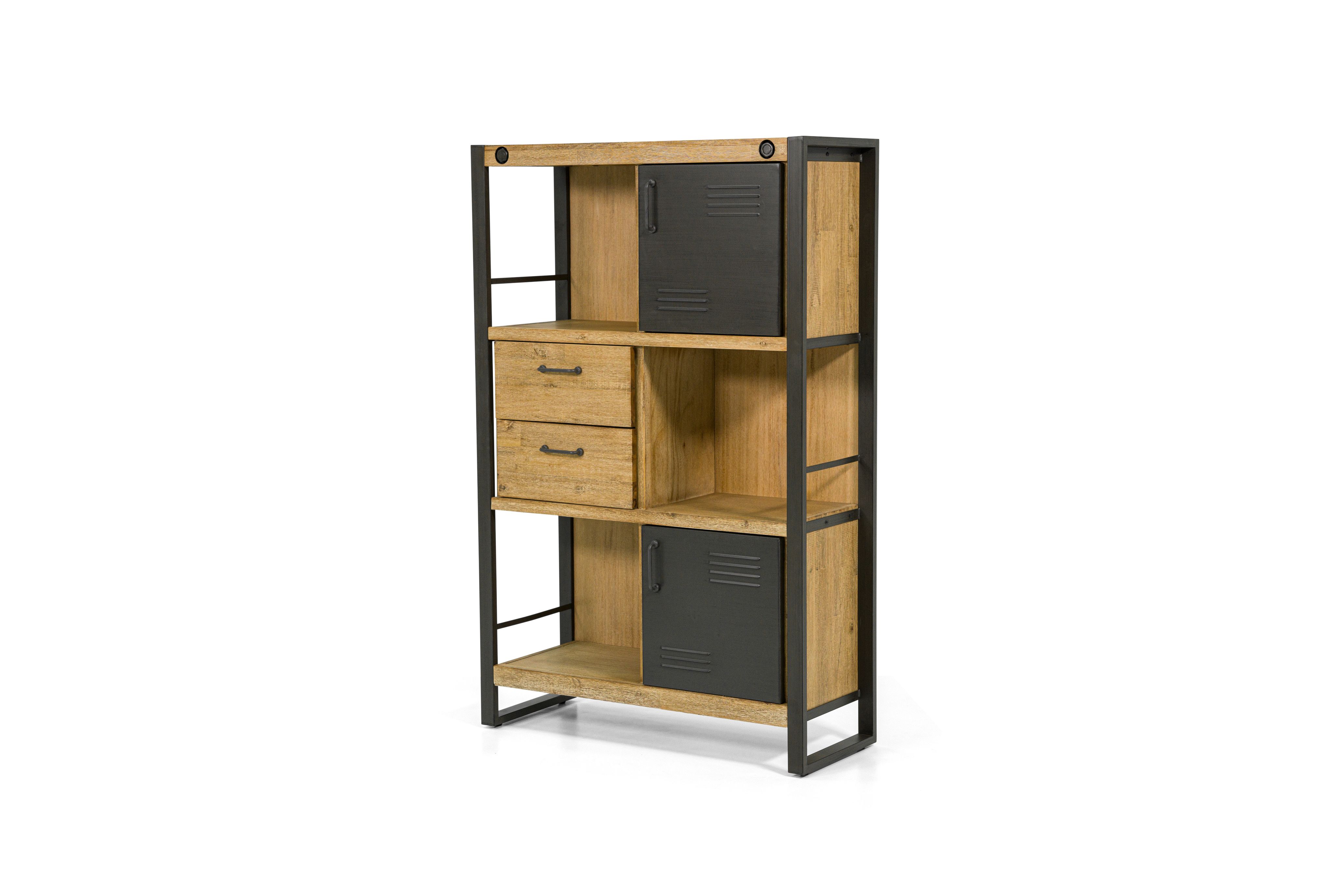 Kiko étagère haute acacia et métal