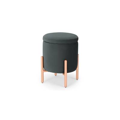 Asare pouf avec rangement gris nuit