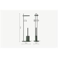 Aerial porte-papier WC et brosse vert