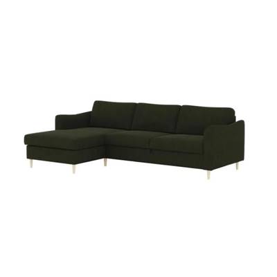 Dory canapé d'angle gauche convertible vert foncé