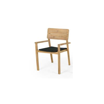 Jala chaise bois d'acacia et polyester filé