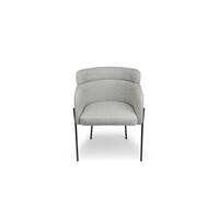 Baita chaise gris dorian et métal noir
