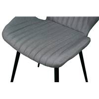 Camila chaise en tissu velours gris clair