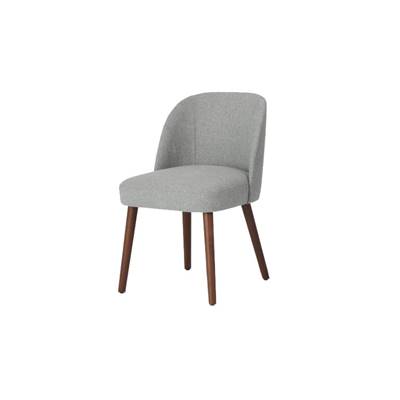 Swinton chaise gris montagne et bois teinté foncé