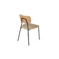 Portimo chaise tissu beige et fer noir