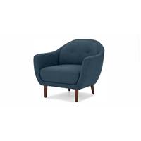 Hanley fauteuil en tissu bleu orléans