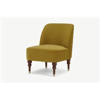 Harpo fauteuil velours doré vintage