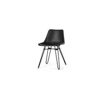 Kendal chaise noir pieds noirs