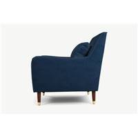 Oksana fauteuil velours bleu indigo