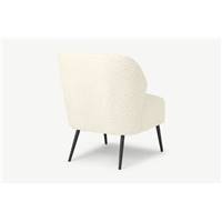 Topeka fauteuil bouclé blanc