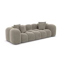Cotton canapé 3 places en velours beige foncé