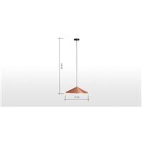 Deklyn suspension texturé cuivre