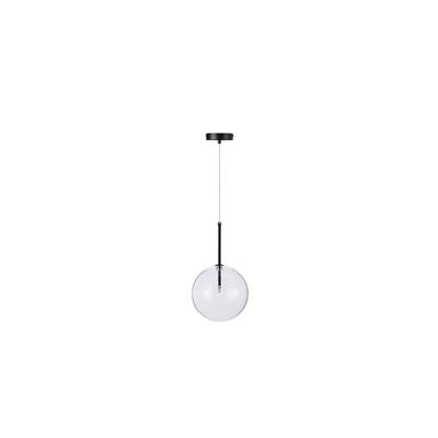 Movado suspension métal noir et sphère transparente