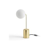 Manisa lampe de table laiton et verre blanc
