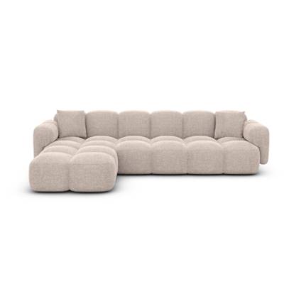Scala canapé d'angle gauche en tissu texturé beige