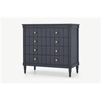 Bourbon commode bleu ardoise et laiton
