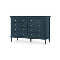 Bourbon commode bois cérusé bleu