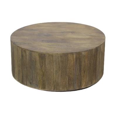 Table basse ronde en bois de manguier