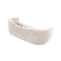 Rico canapé 2 places en velours crème