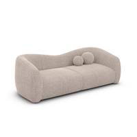 Rico canapé 2 places en tissu texturé beige
