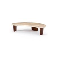 Suzelle table basse en bois et travertin