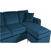 Bush canapé d'angle droit velours bleu navy