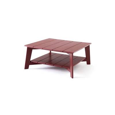 Zéphir table basse de jardin rouge bourgogne
