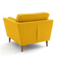 Satie fauteuil jaune moutarde