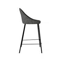 Turin chaise pour îlot central arrondie tissu bouclette gris H65cm