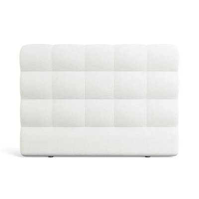 Nastave tête de lit 160cm en tissu texturé blanc